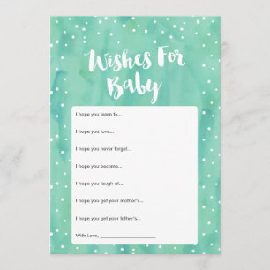 Carte de souhaits de Baby shower d'aquarelle Oh Ba