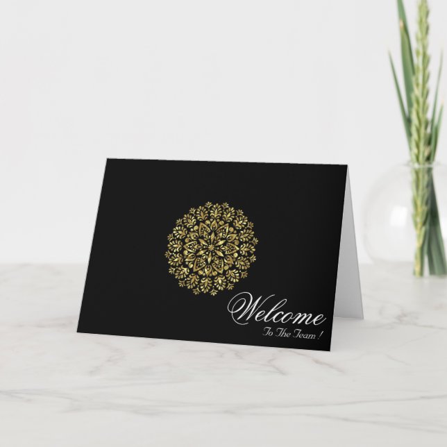 Carte de souhaits de bienvenue Mandala Art Minimal (Devant)