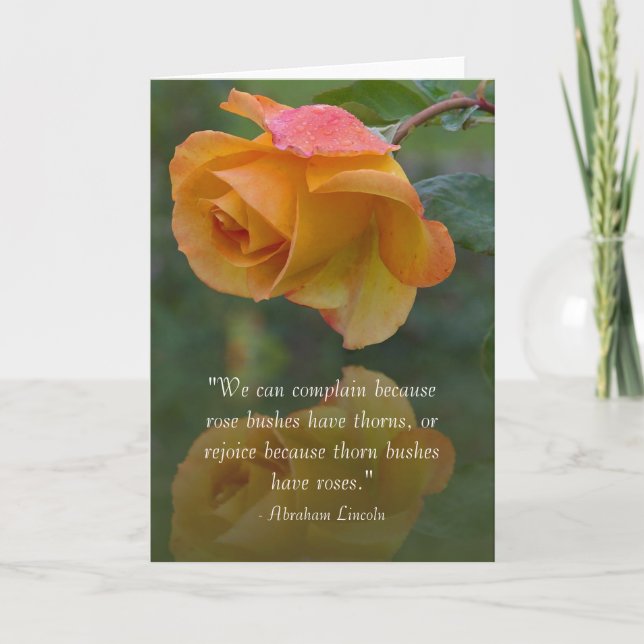 Carte de soumission Lincoln Inspirational roses et (Devant)