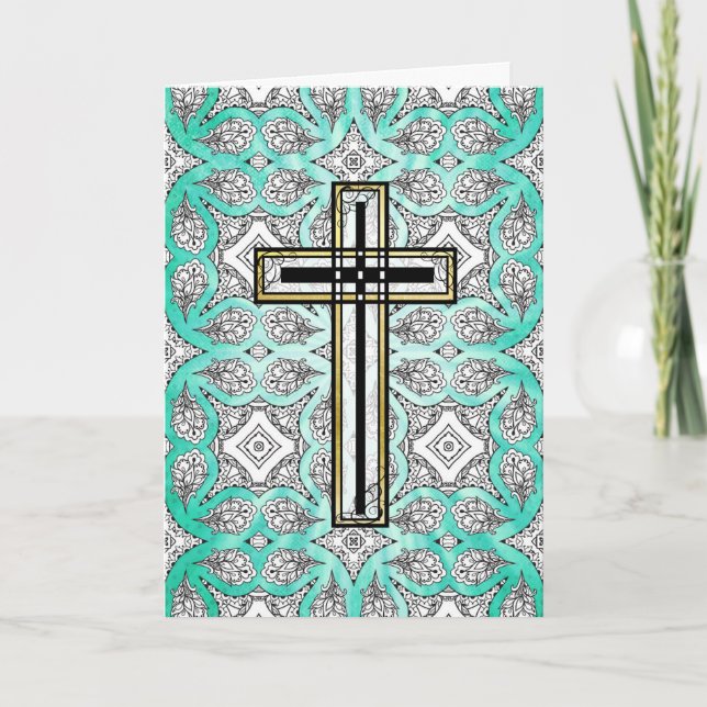 Carte de soumission religieuse Cross Easter (Devant)