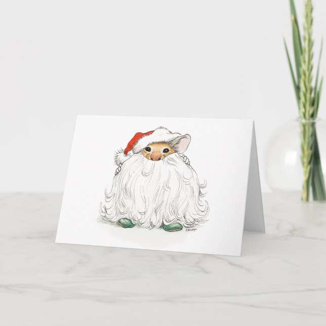 Carte de souris père Noël Beard (Devant)