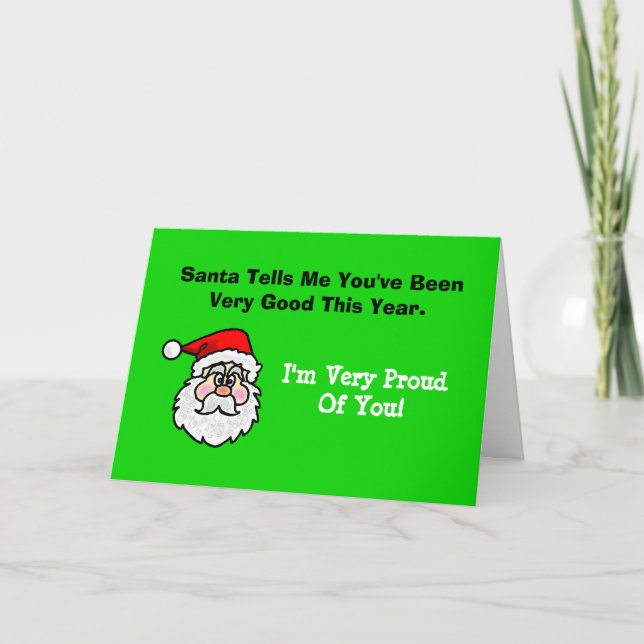 Carte de soutien de Noël sans alcool ou drogue (Devant)