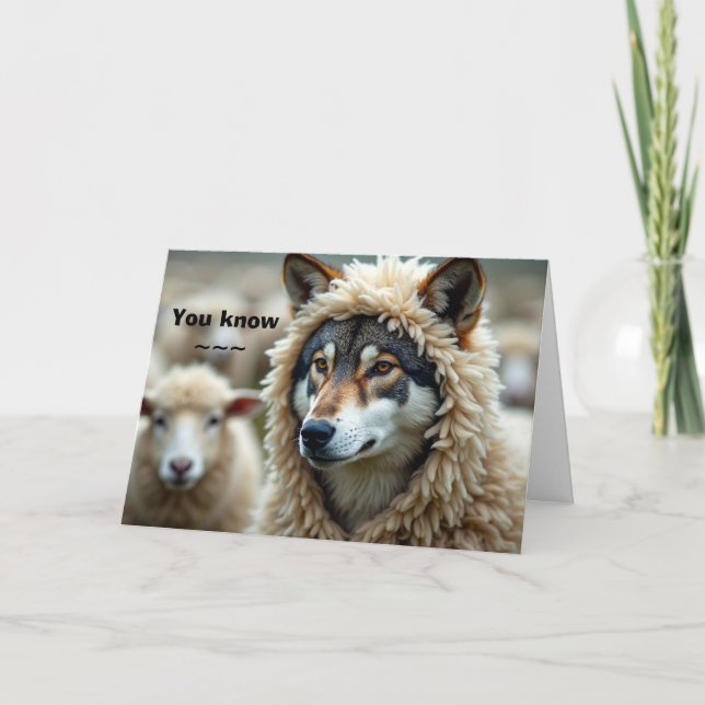 CARTE DE SOUTIEN DE VÊTEMENTS DE SHEEP (Devant)