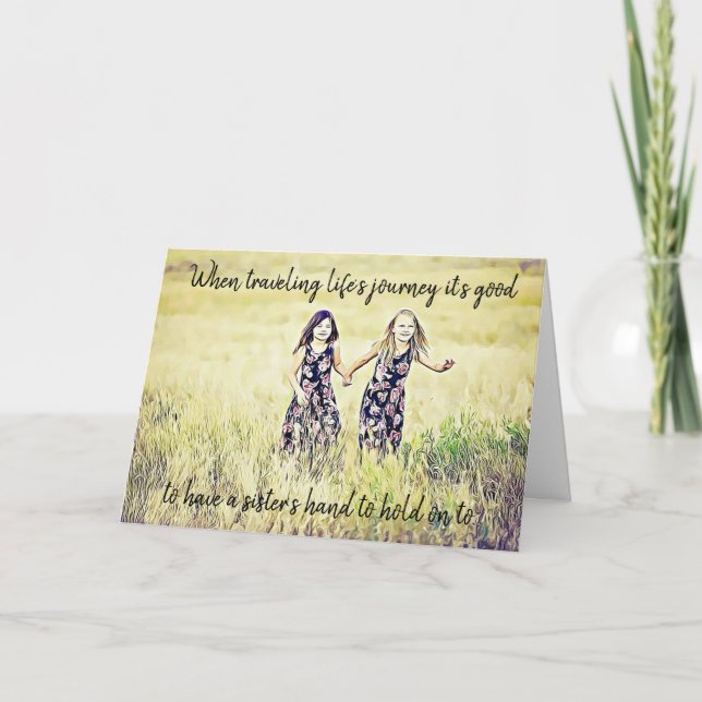 Carte de soutien et d'encouragement Soeur Love (Devant)