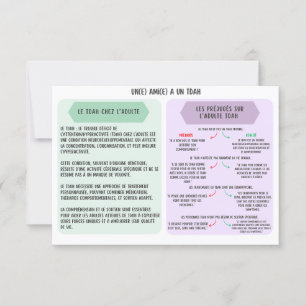 Carte de Soutien pour Adultes TDAH - Amis