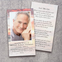 Carte de souvenir de funérailles avec photo de cou