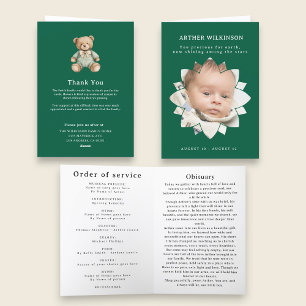 Carte de souvenir de funérailles pour bébé étoile