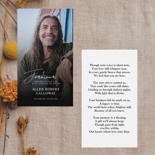 Carte de souvenir de la photo de script élégant et (Créateur téléchargé)