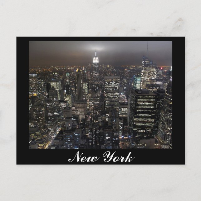 Carte de souvenir de New York de paysage urbain de (Devant)