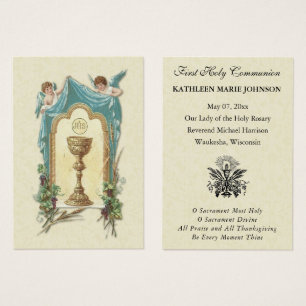 Carte de souvenir de première communion catholique