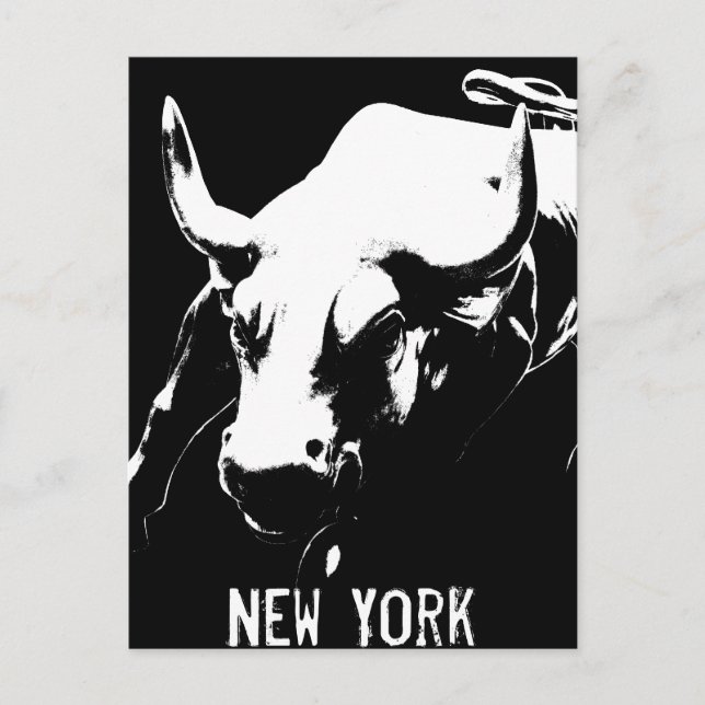 Carte de souvenir New York Postcard Bull Statue NY (Devant)