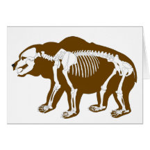 Carte de squelette d'ours