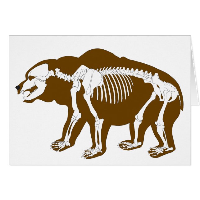 Carte de squelette d'ours (Devant horizontal)