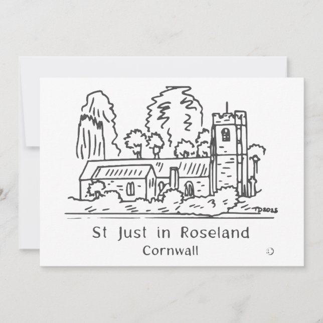 Carte de St Just in Roseland (Devant)