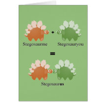 Carte de stégosaurus comique personnalisée