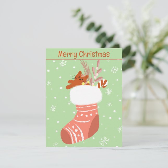 Carte de stockage de Noël en peluche (Debout devant)