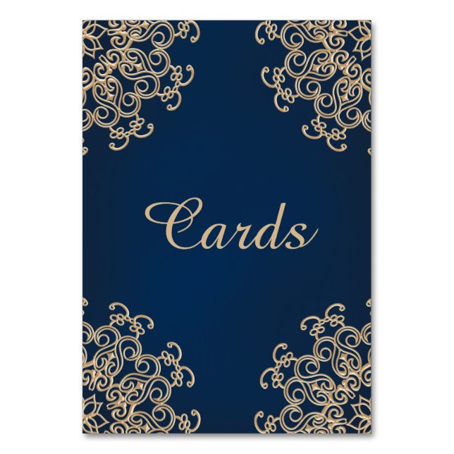 Carte de style bleu marine et or indien (Par défaut)