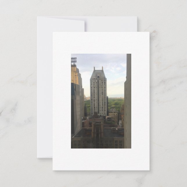 Carte de style de peinture à l'huile vue sur Centr (Devant)