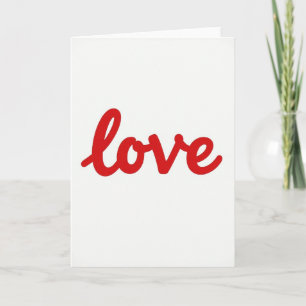 Carte de style minimaliste d'amour
