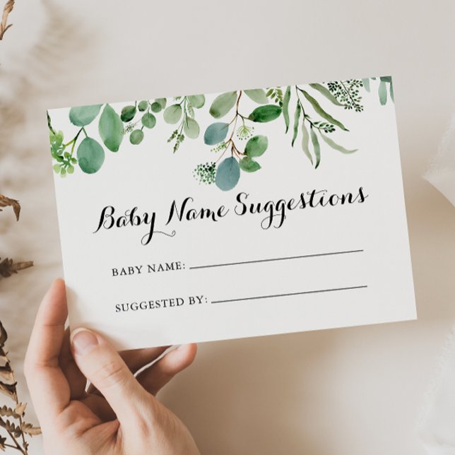 Carte de suggestions pour le nom du bébé Eucalyptu (Créateur téléchargé)