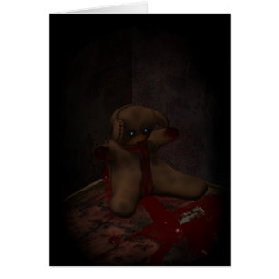 Carte de suicide d'ours de jouet