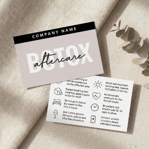 Carte de suivi après Botox Mighty
