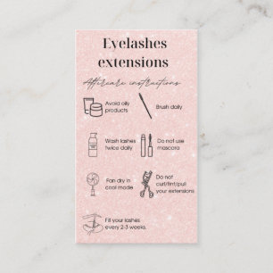 Carte de suivi Eyelash extensions