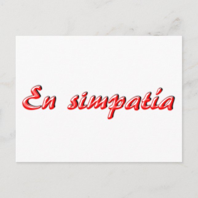 Carte de sympathie (Devant)