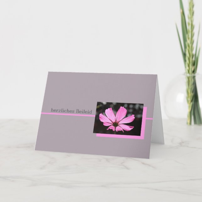 carte de sympathie allemande cosmos rose (Devant)