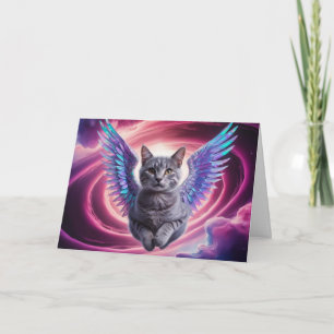 Carte de sympathie Ange Chat Tigre