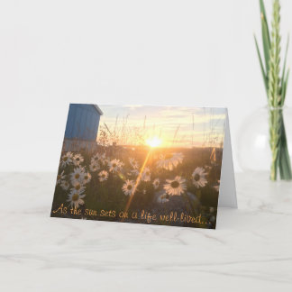 carte de sympathie arctique de coucher du soleil