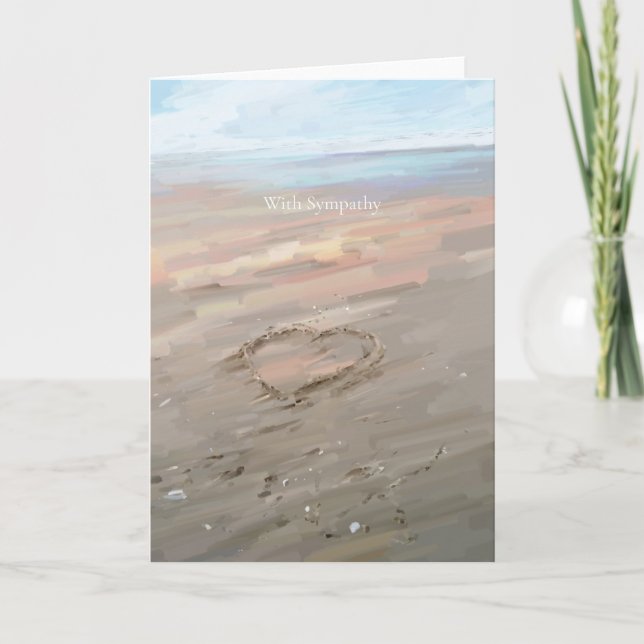 Carte de sympathie au coeur de la plage (Devant)