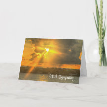 Carte de sympathie au coucher du soleil