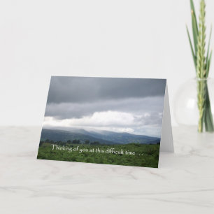 Carte de sympathie avec paysage de montagne