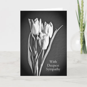 Carte de sympathie avec tulipes
