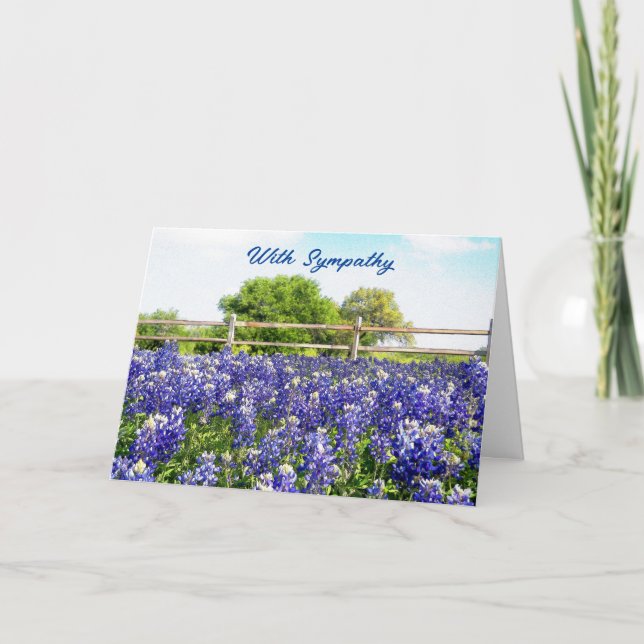 Carte de Sympathie Bluebonnet Country Art (Devant)