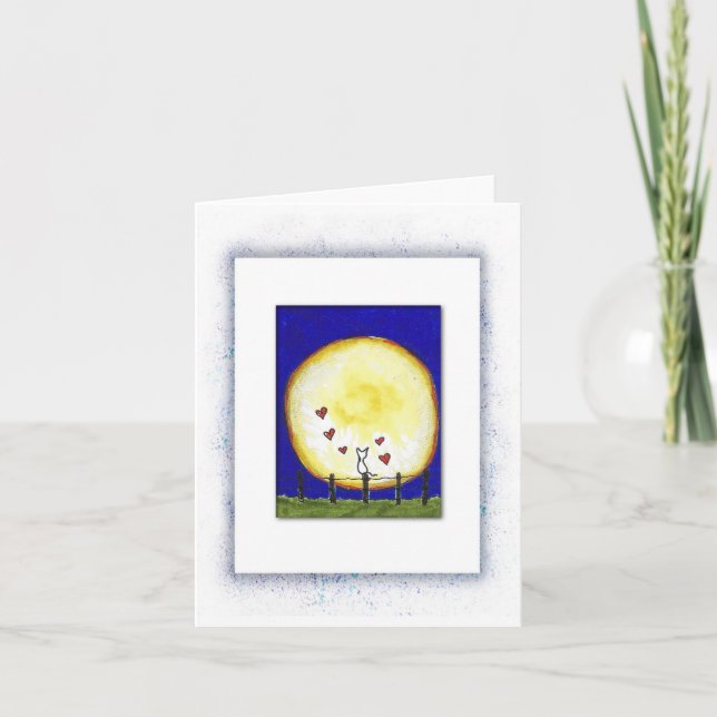 Carte de Sympathie Chat unique pour papa maman cha (Devant)
