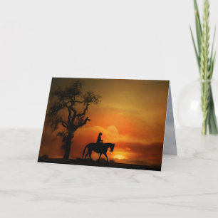 Carte de sympathie cheval et cavalier