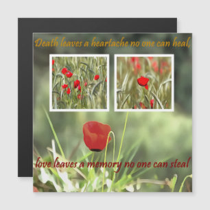 Carte de sympathie Coquelicot de chagrin d'amour c