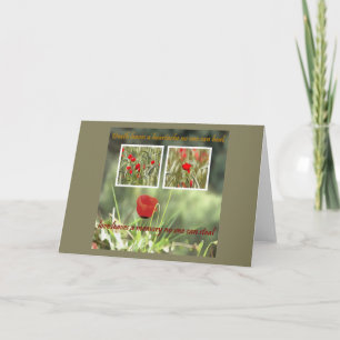 Carte de sympathie Coquelicot de chagrin d'amour c
