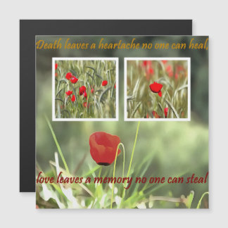 Carte de sympathie Coquelicot de chagrin d'amour c