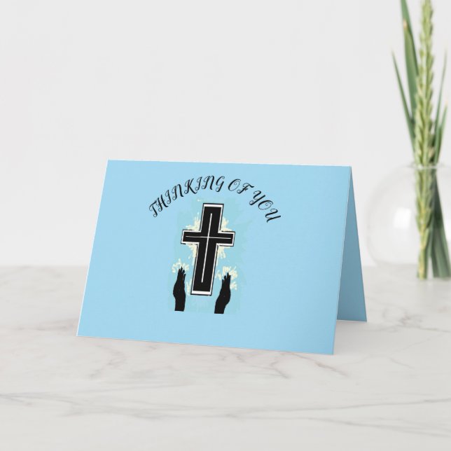 Carte de sympathie : Croix catholique (Devant)