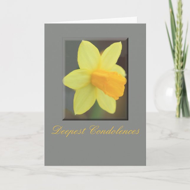 Carte de sympathie Daffodil Jaune (Devant)