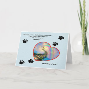 Carte de sympathie d'animal familier