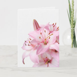 Carte de Sympathie de Bouquet Rose Lily