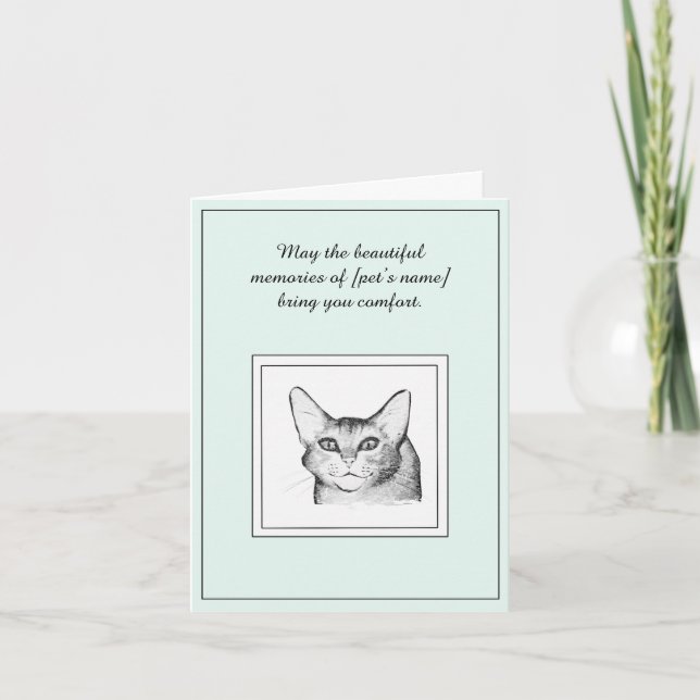 Carte de Sympathie de chat Abyssinian (Devant)