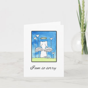 Carte de sympathie de chien, Ange de chien avec ai