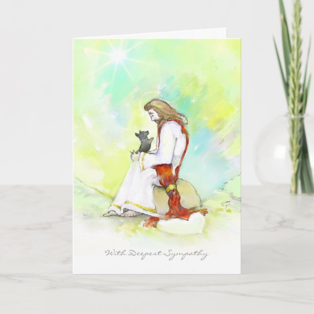 Carte de sympathie de chien - Jésus avec le petit (Devant)