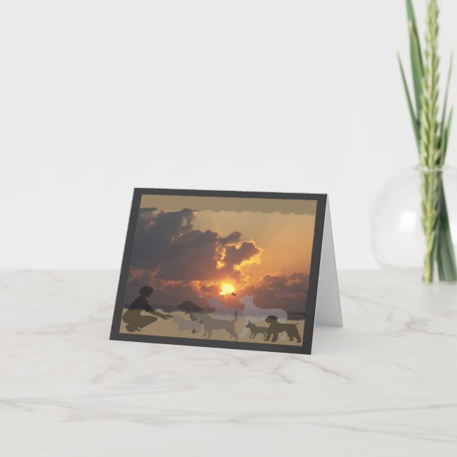 Carte de sympathie de coucher du soleil de BCD (Devant)