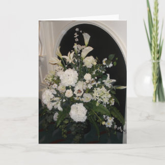 Carte de sympathie de fleur blanche